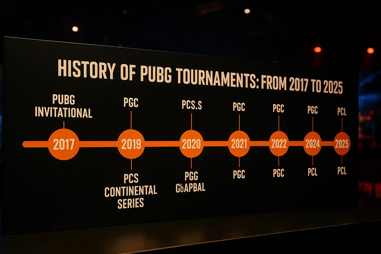 История турниров PUBG: от 2017 до 2025 года